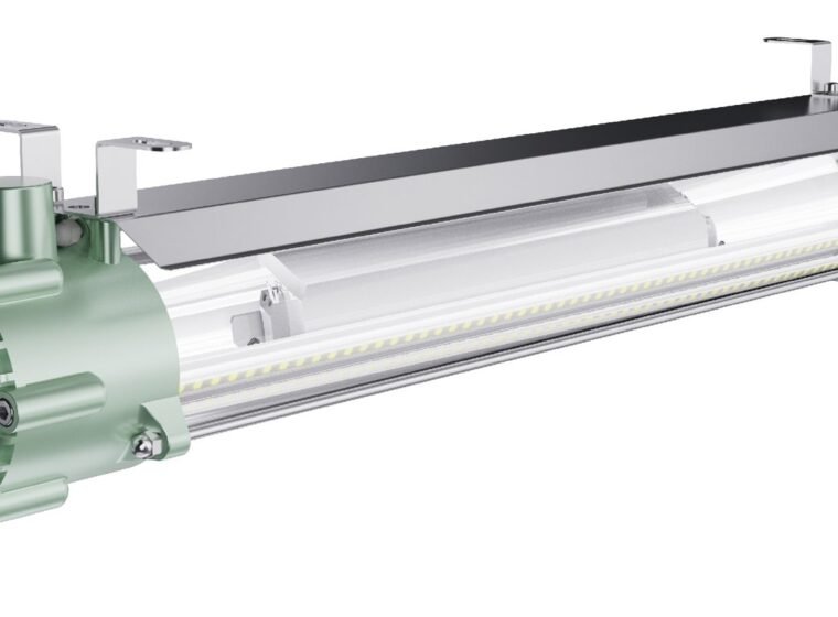 Golden Cudgel linear explosion-proof LED luminaire on a white background